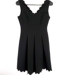 Banana Republic Scalloped Flare Black Dres…